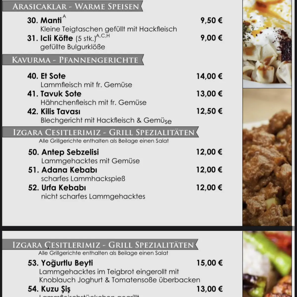 Speisekarte photo 1