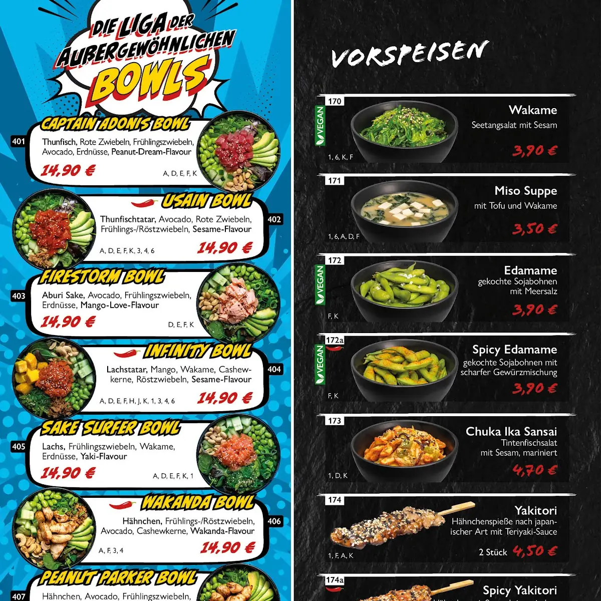 Speisekarte, Sushi Palace Maichingen