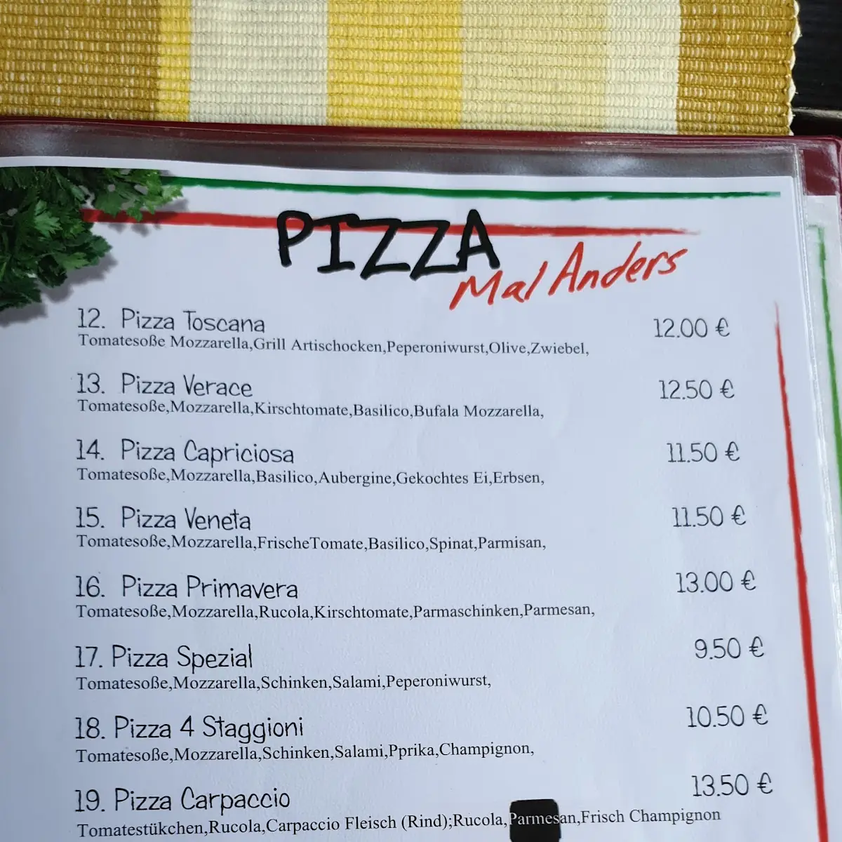 Speisekarte, La Casa del Nonno No. II - Ristorante Pizzeria