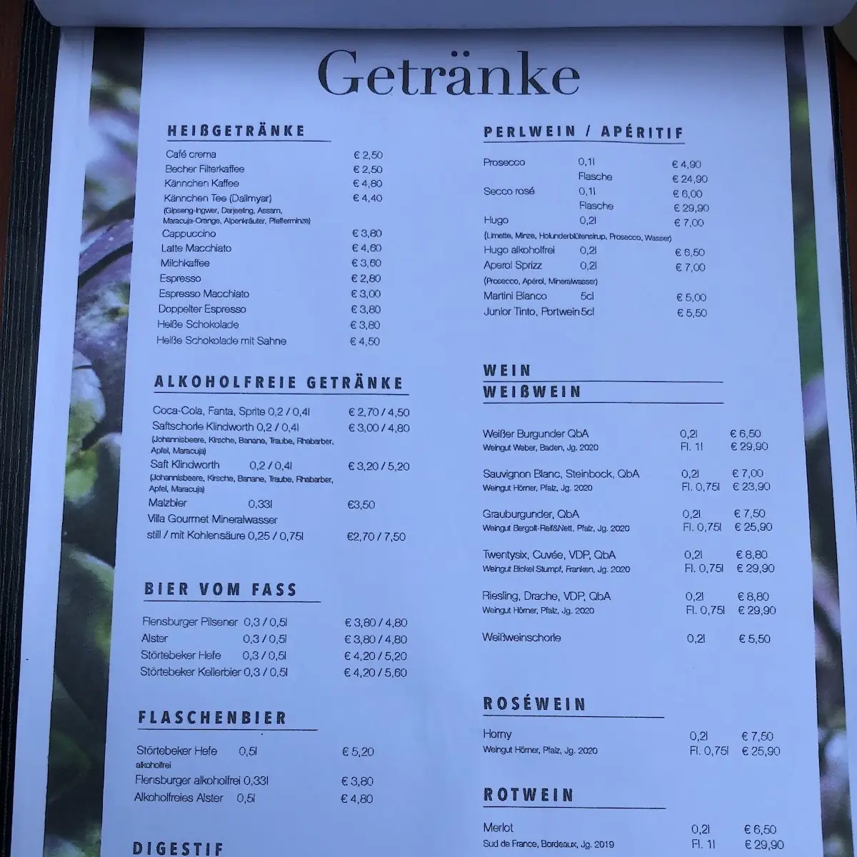 Speisekarte photo 3