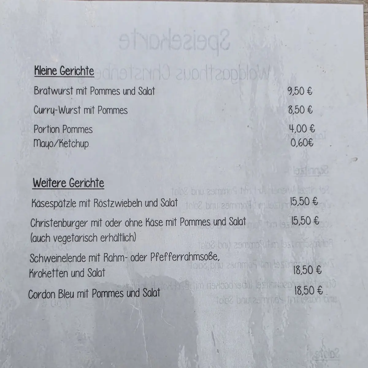Speisekarte photo 2