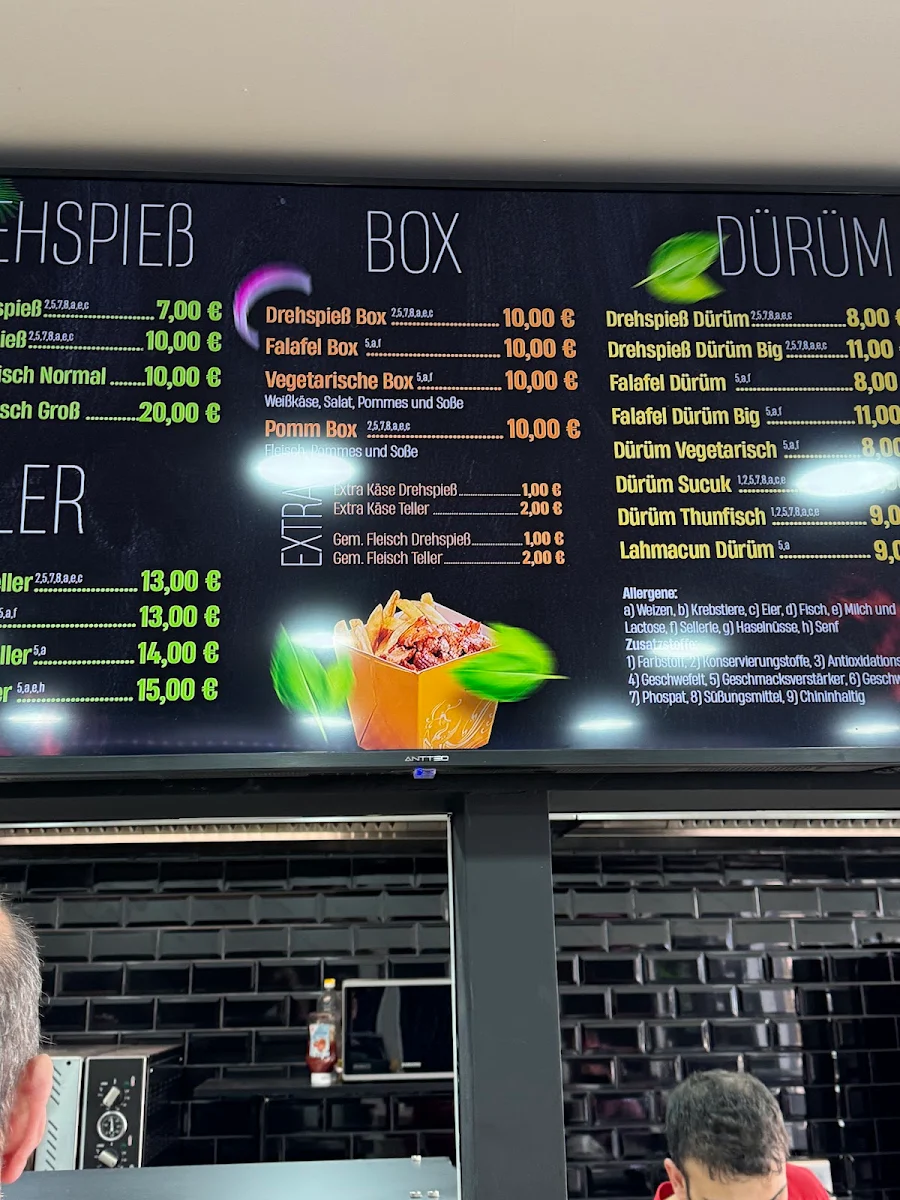 Speisekarte, Kebap Time
