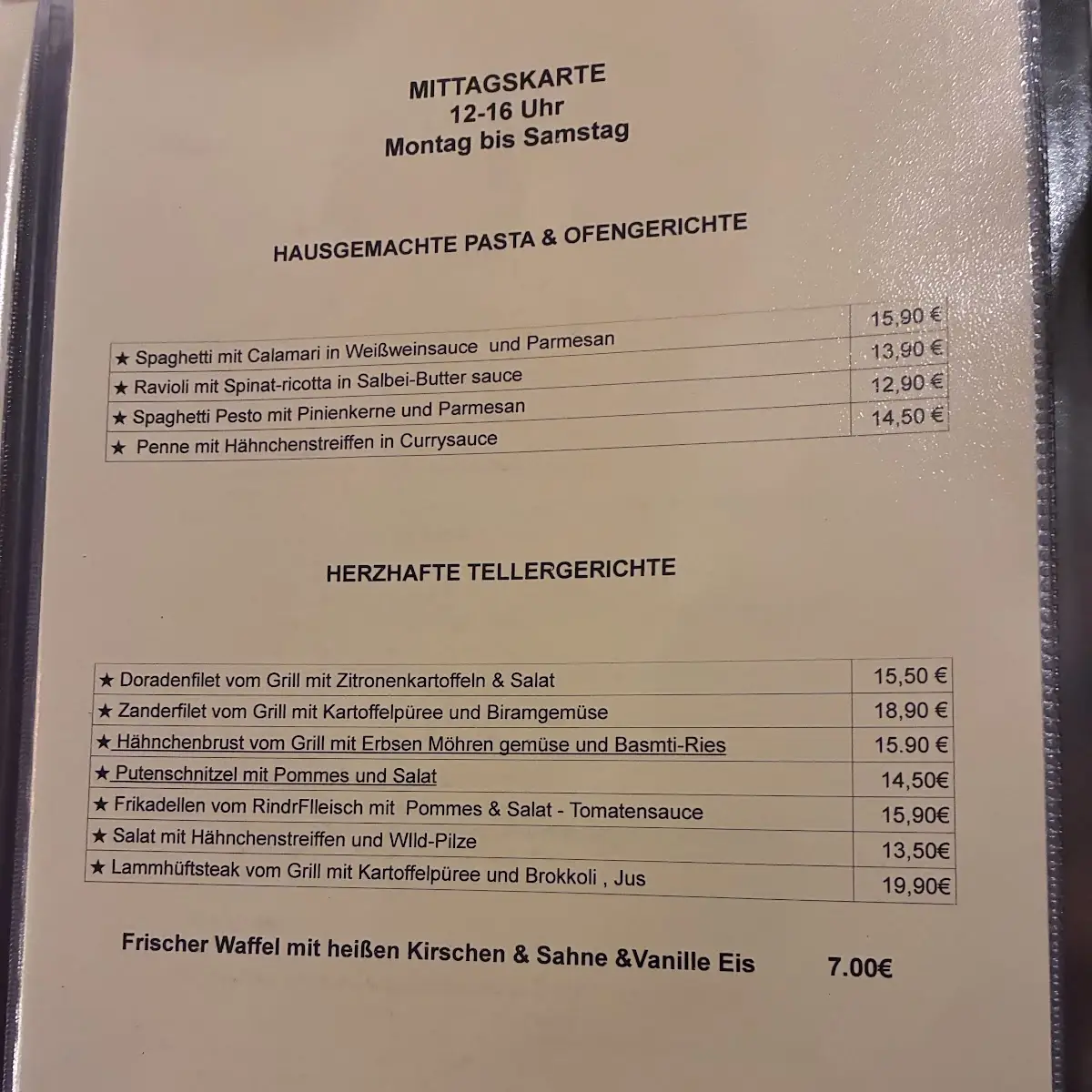Speisekarte photo 1