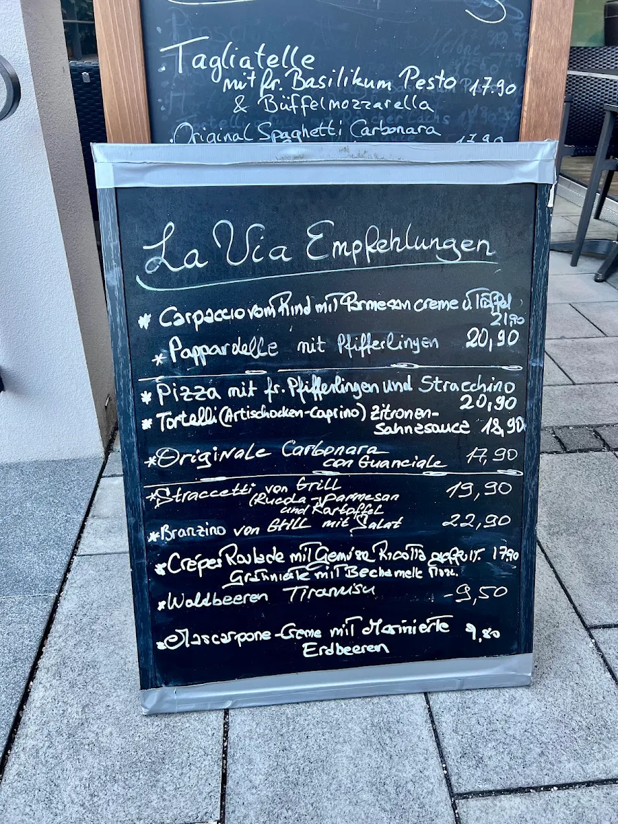 Speisekarte, Ristorante La Via | Pizzeria Pasing