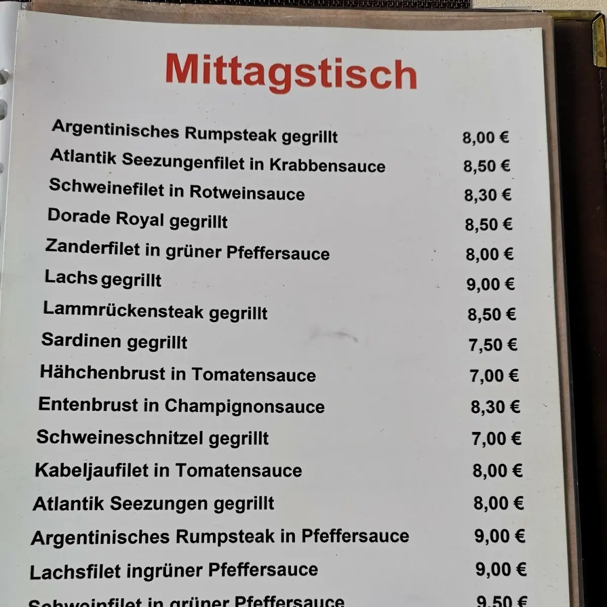 Speisekarte photo 2