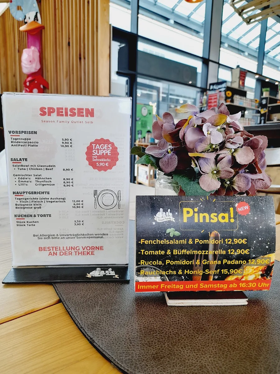 Speisekarte, Season Family Bistro Selb