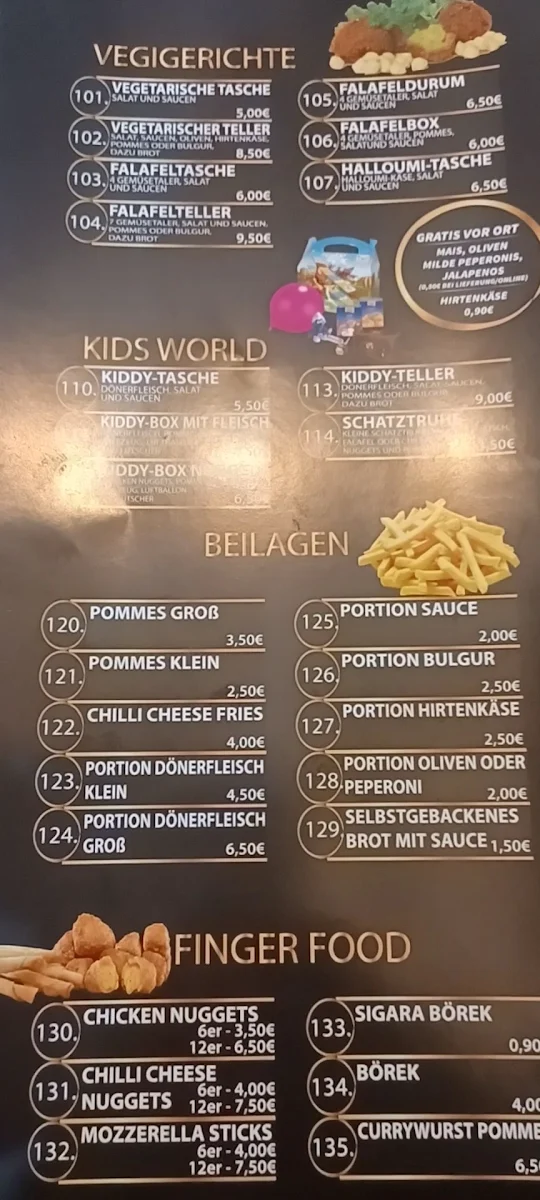 Speisekarte, TAS Kebab Braunschweig FOOD & DRINKS Türkisches Restaurant