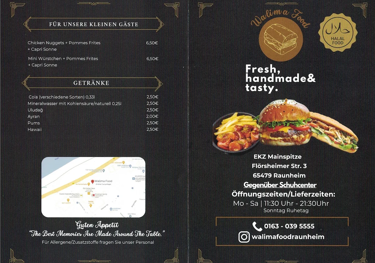 Speisekarte, walima food