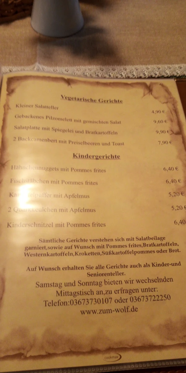 Speisekarte photo 1