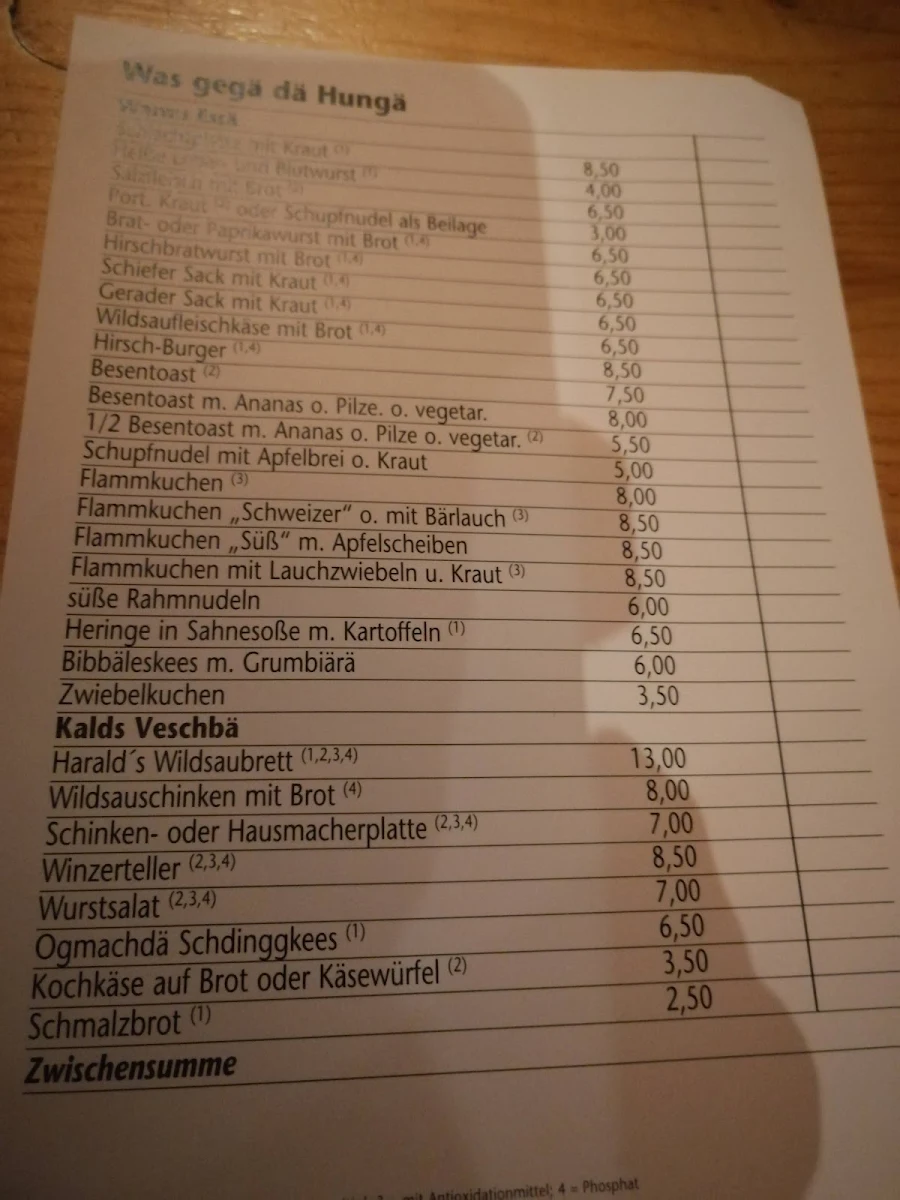 Speisekarte photo 1