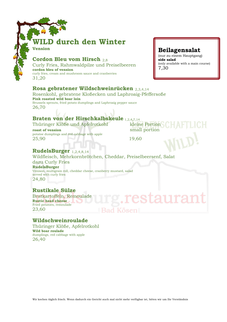 Speisekarte photo 2