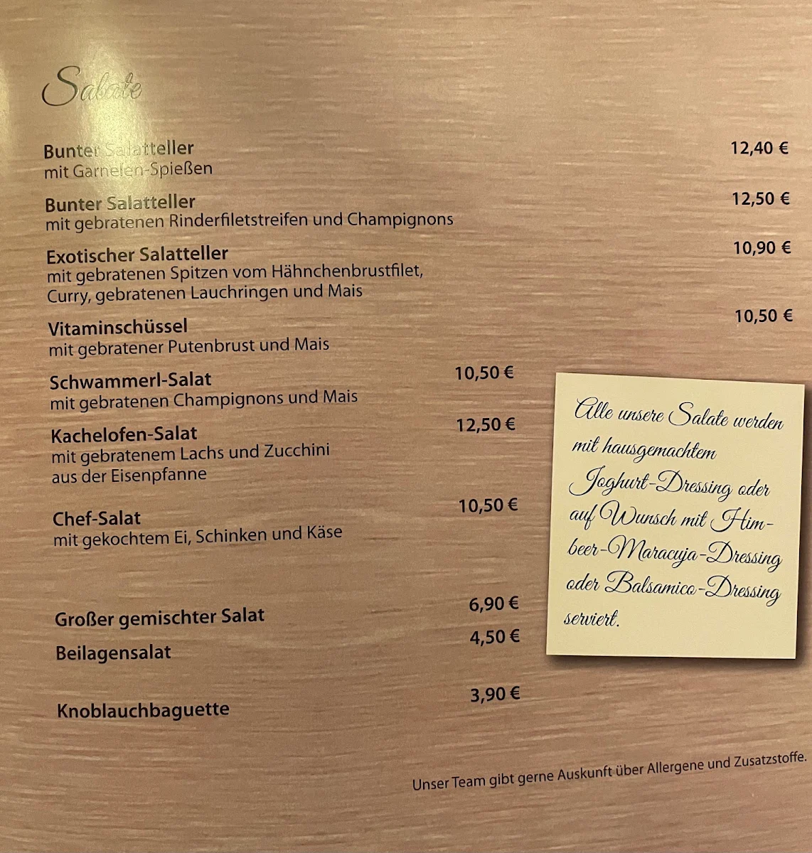 Speisekarte photo 6