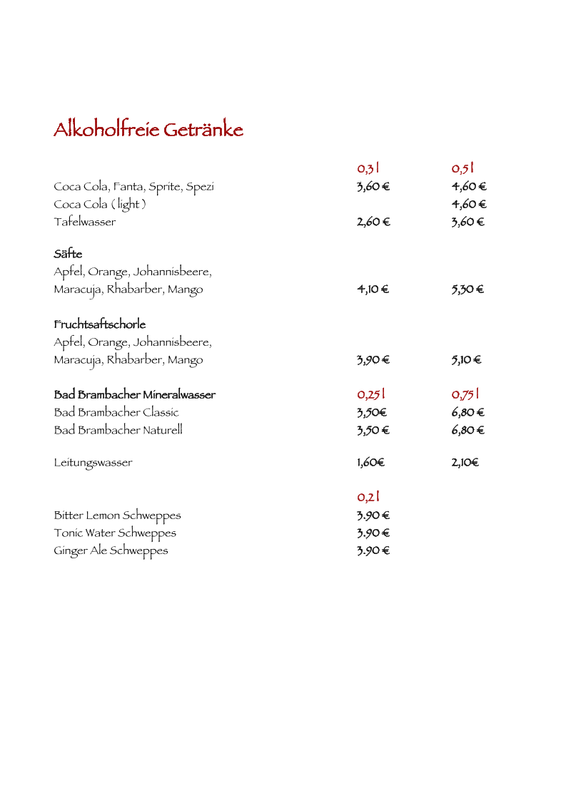 Speisekarte photo 3