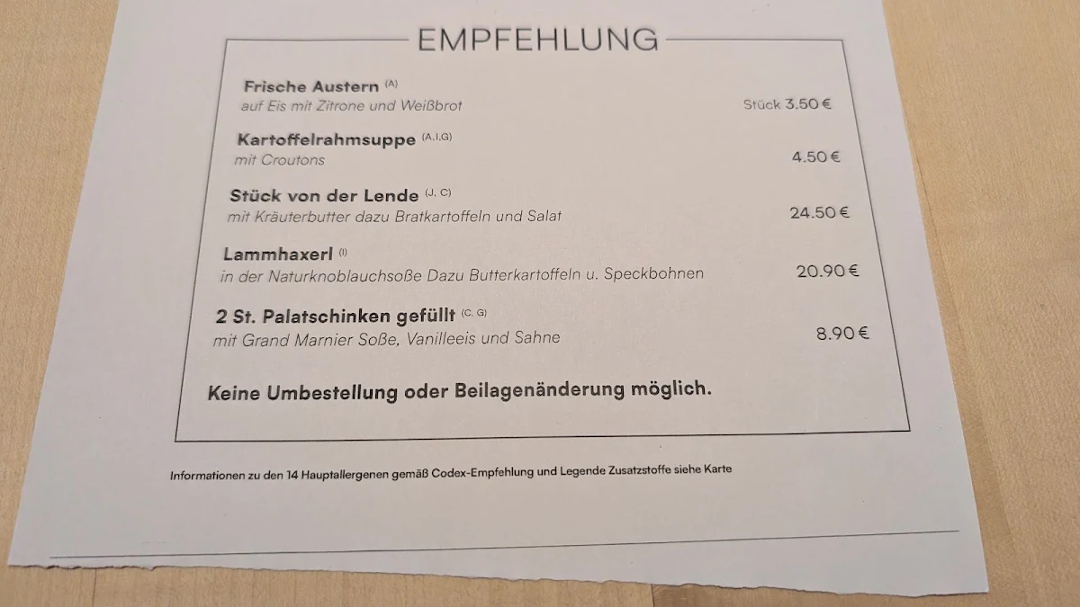 Speisekarte photo 1