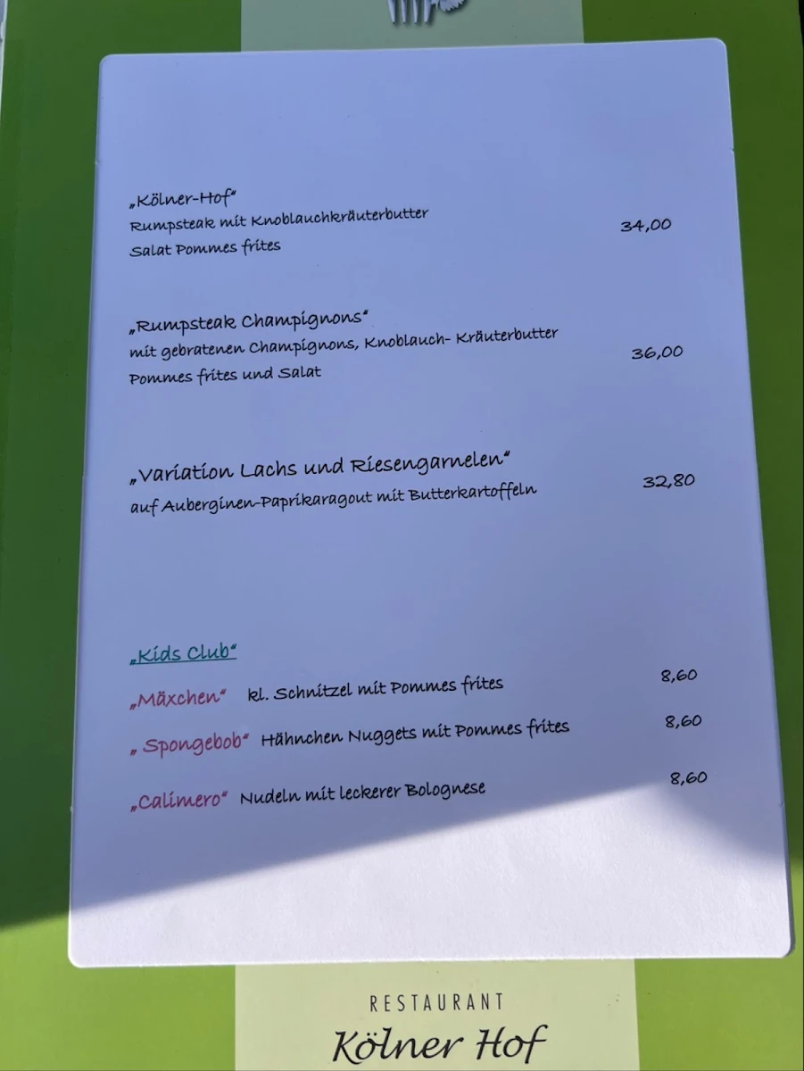 Speisekarte photo 2