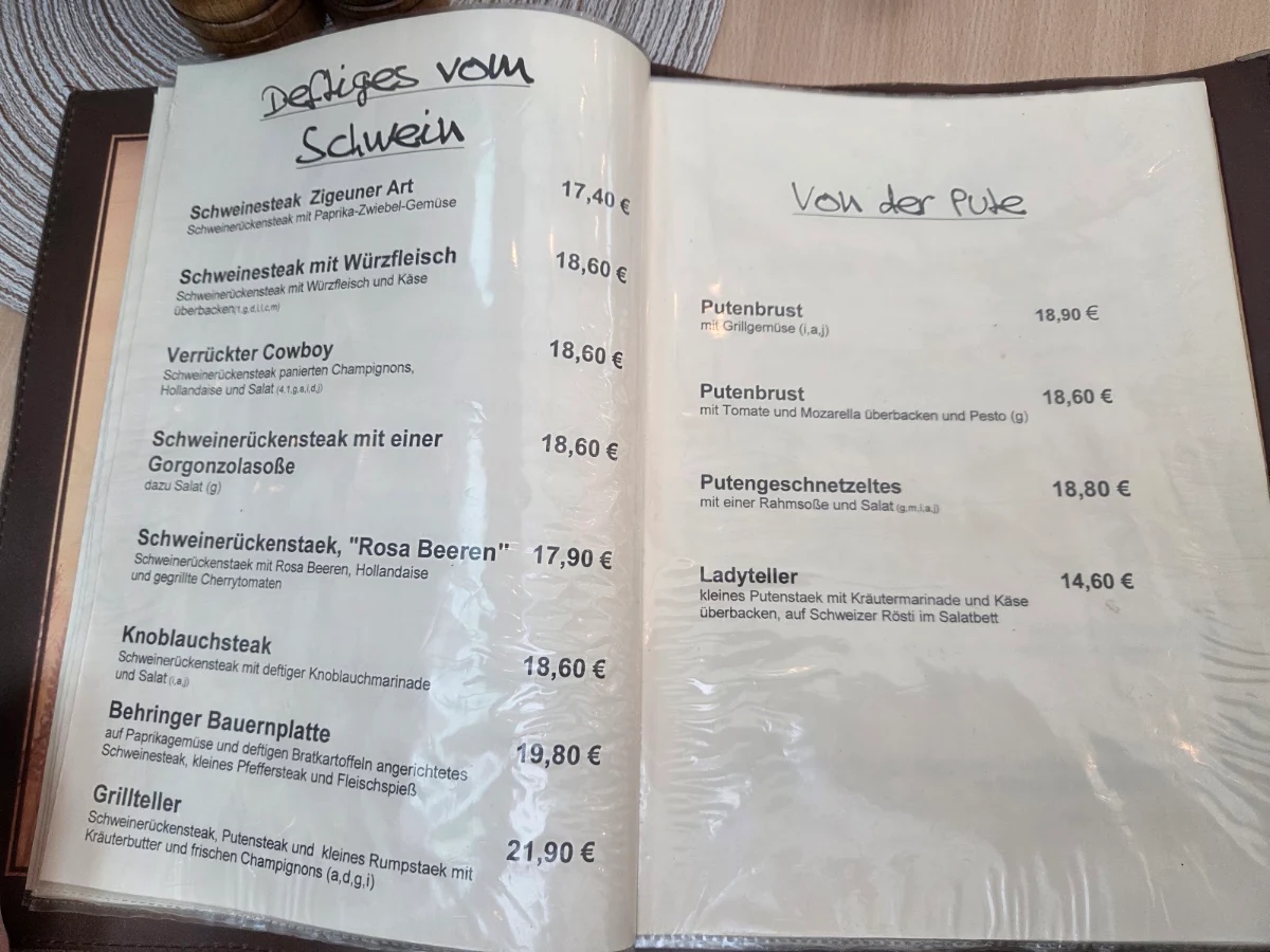 Speisekarte photo 1