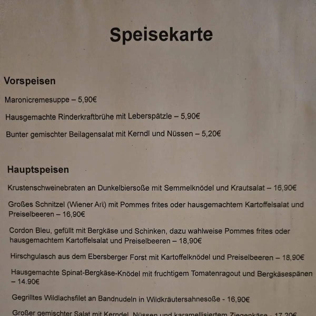 Speisekarte photo 3