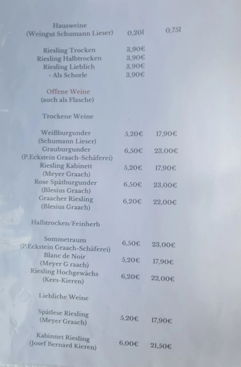 Speisekarte photo 4