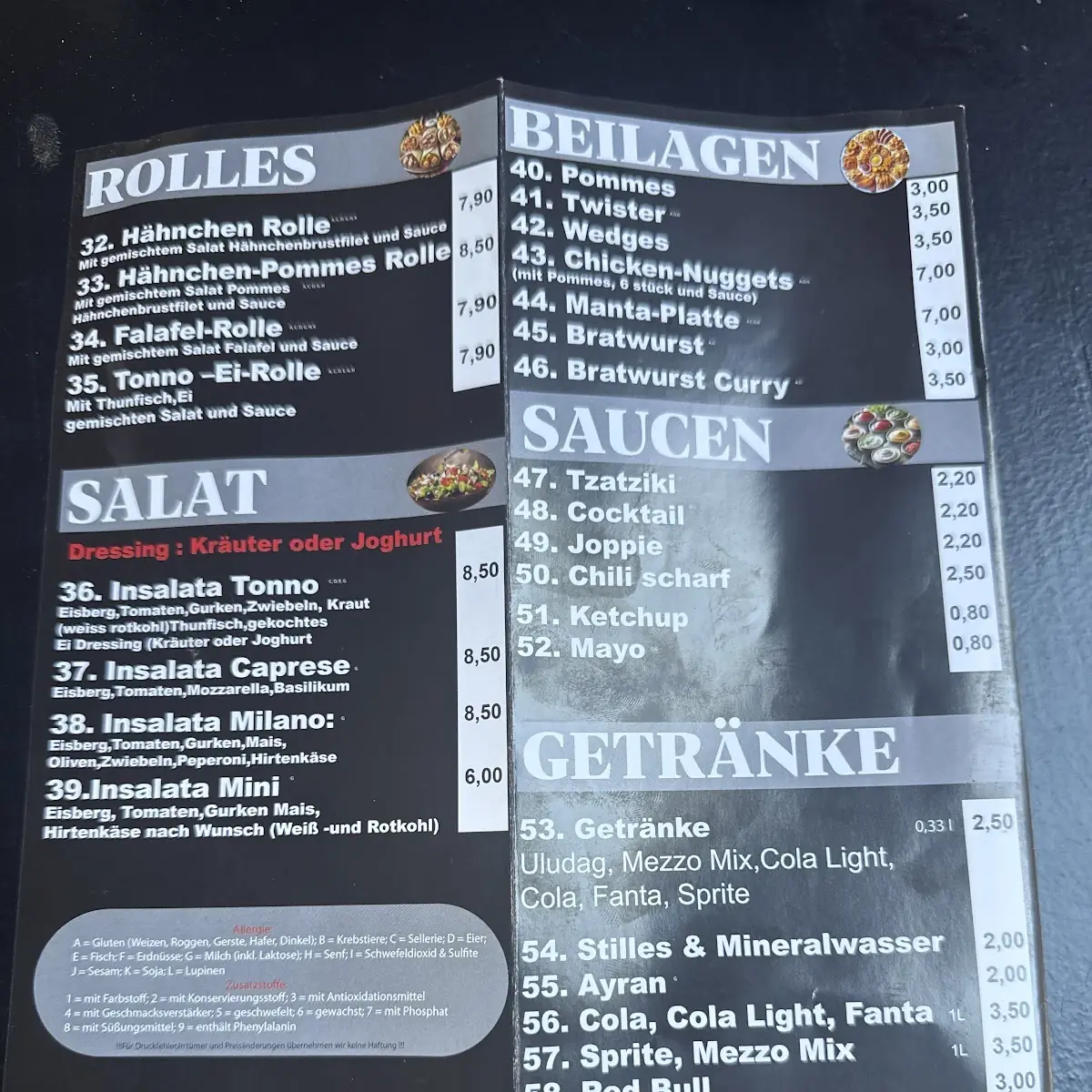 Speisekarte photo 1