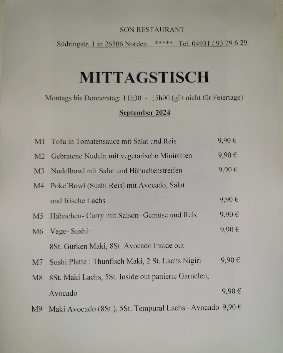 Speisekarte photo 3