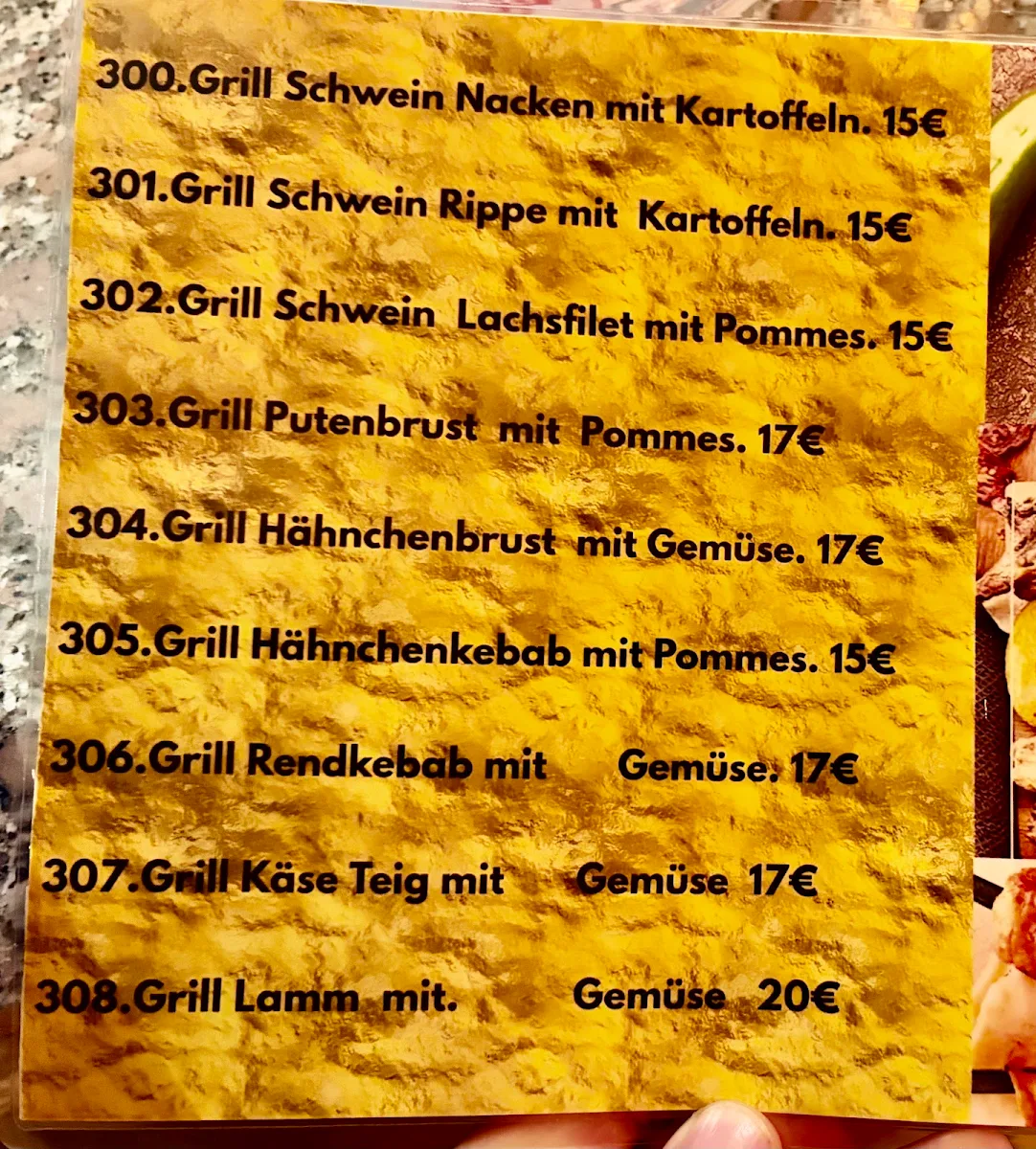 Speisekarte photo 2
