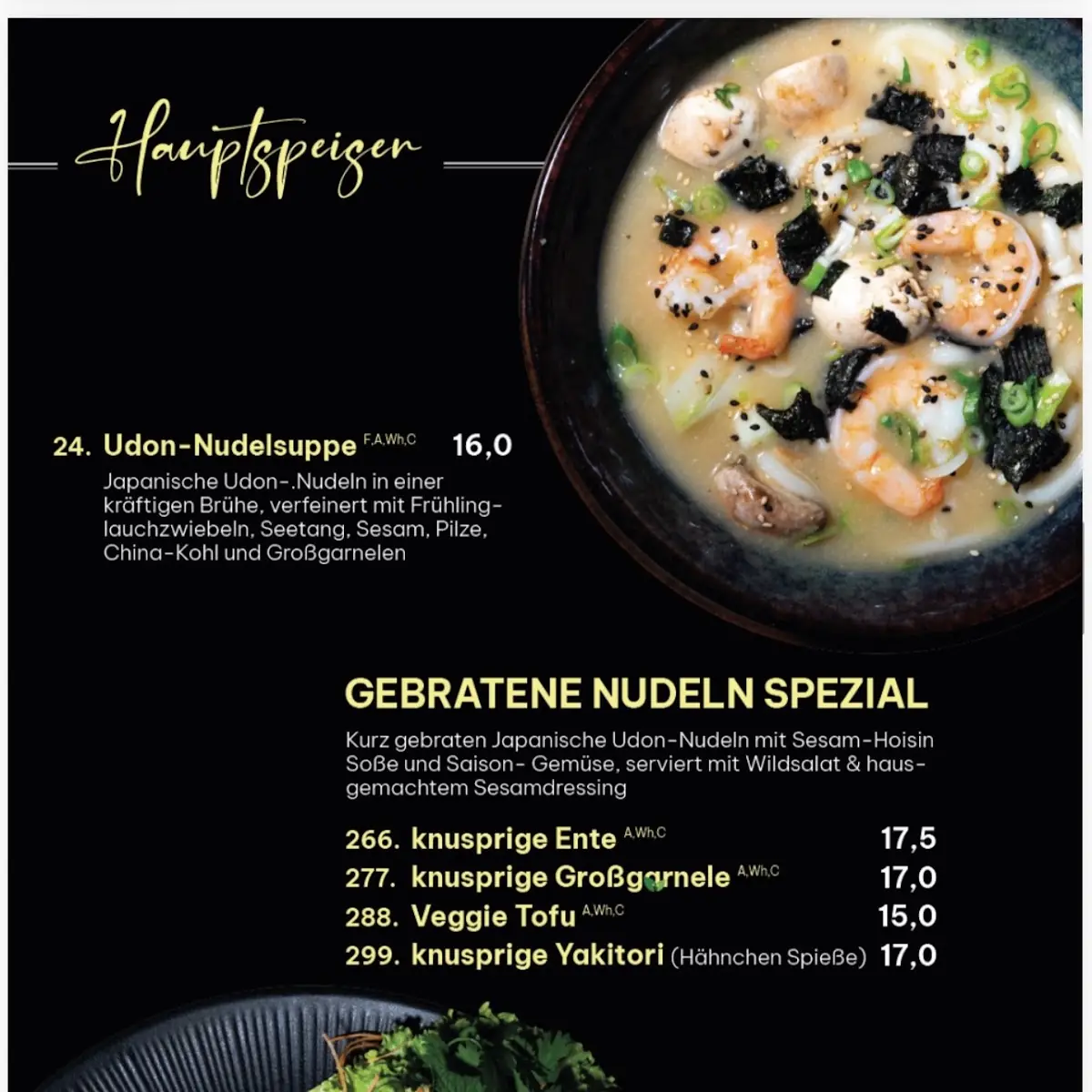 Speisekarte, IKIGAI Sushi & Ramen