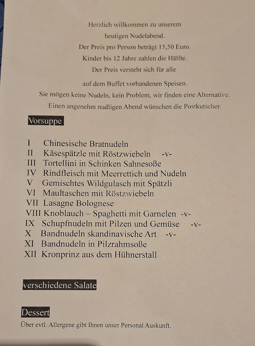 Speisekarte photo 1