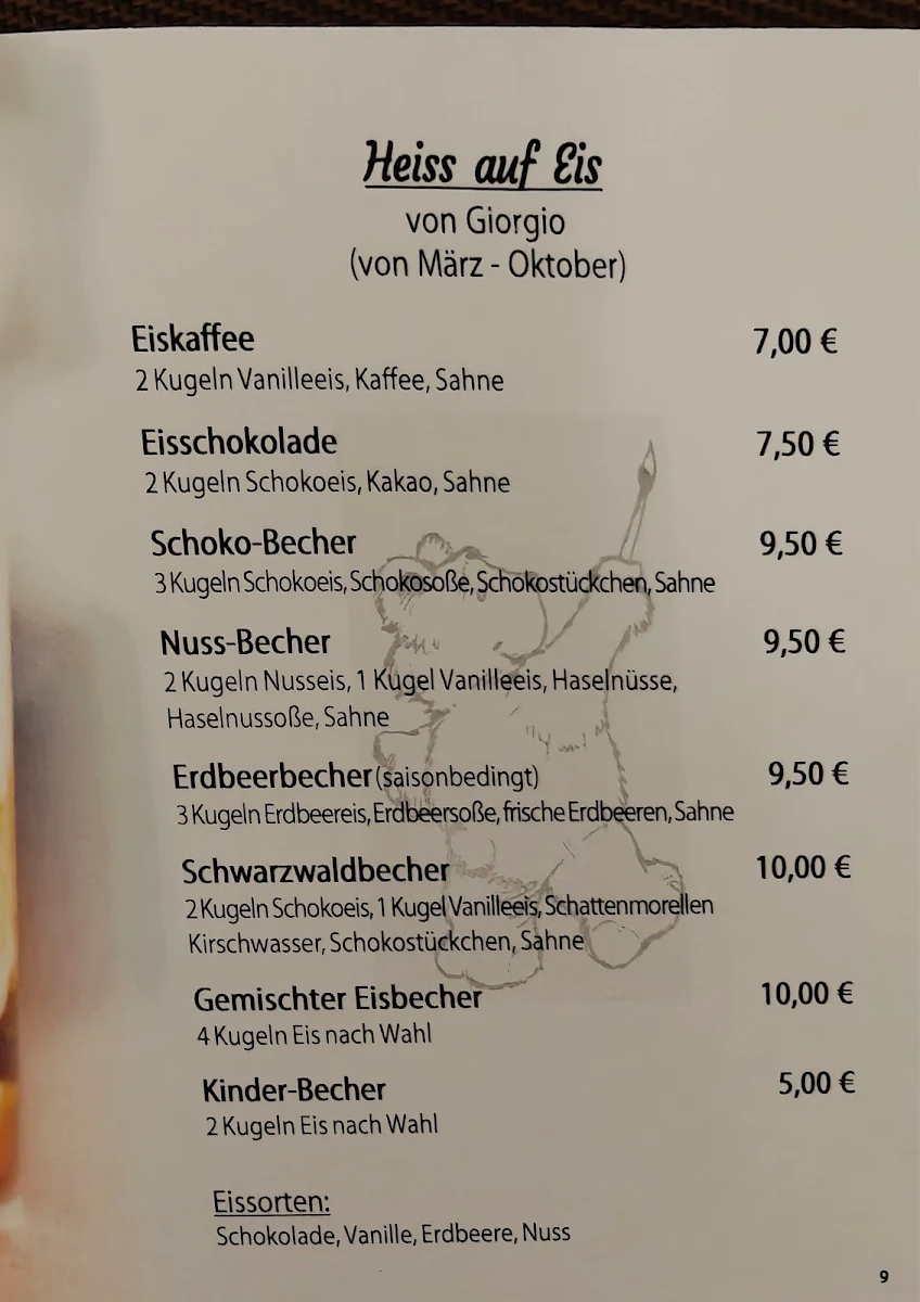 Speisekarte, Café i-Tüpfelchen