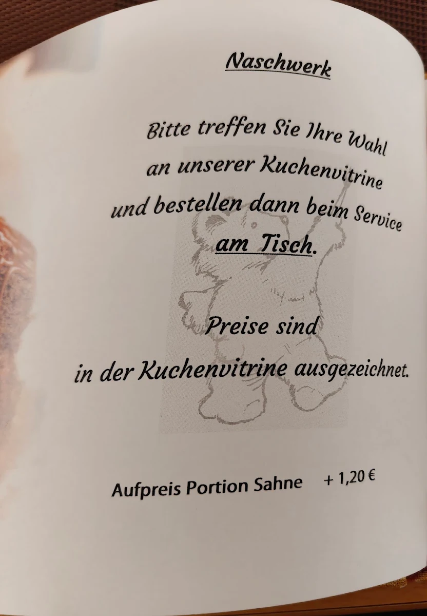 Speisekarte, Café i-Tüpfelchen