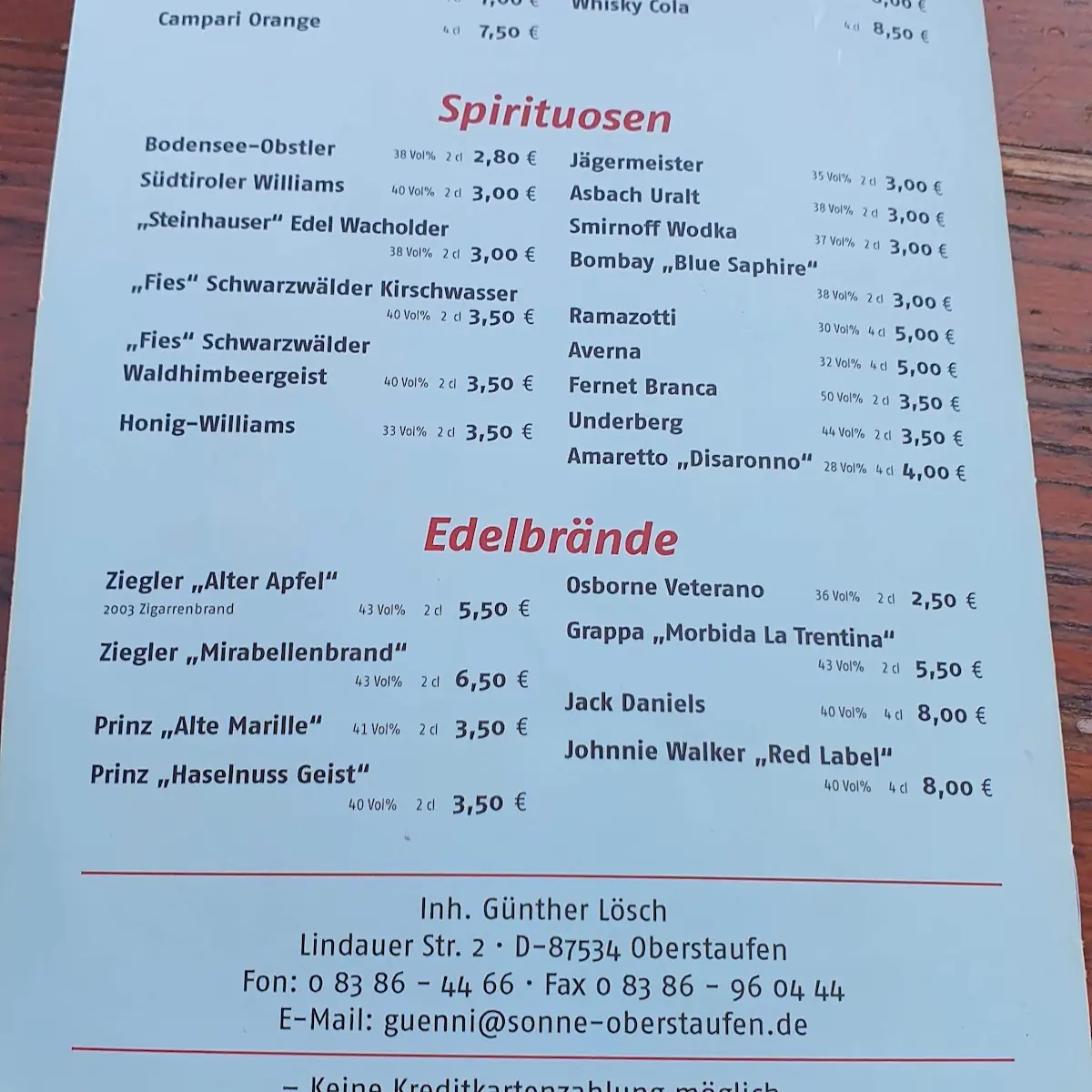 Speisekarte photo 10