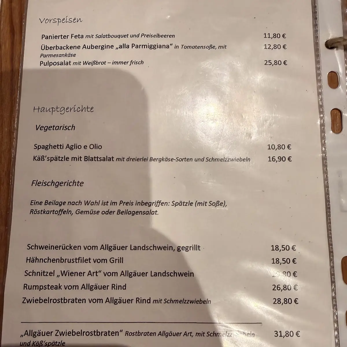 Speisekarte photo 3