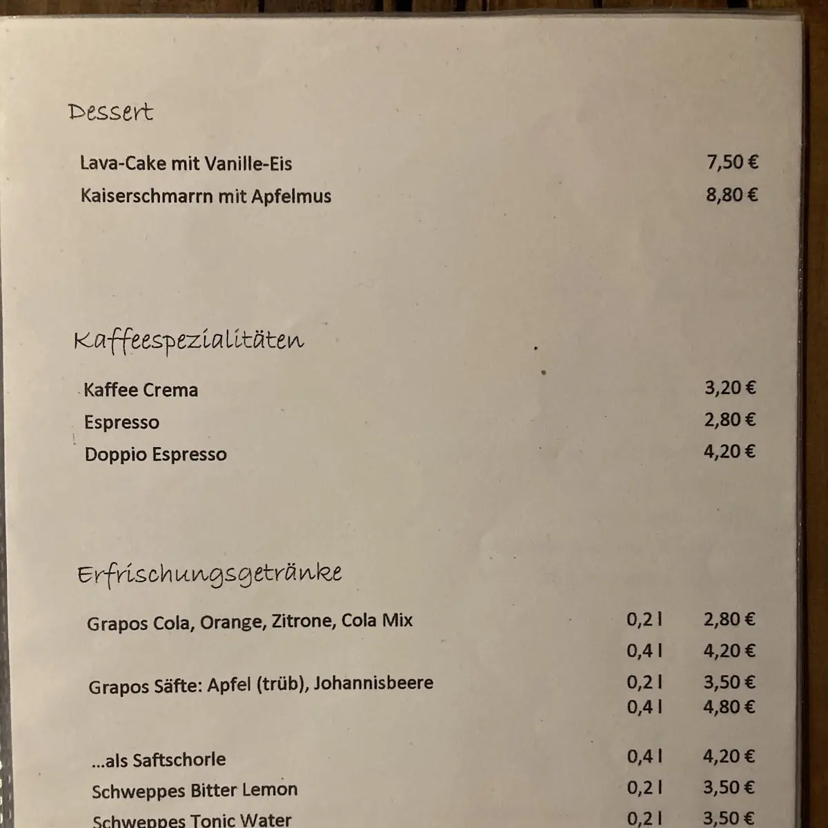 Speisekarte photo 8