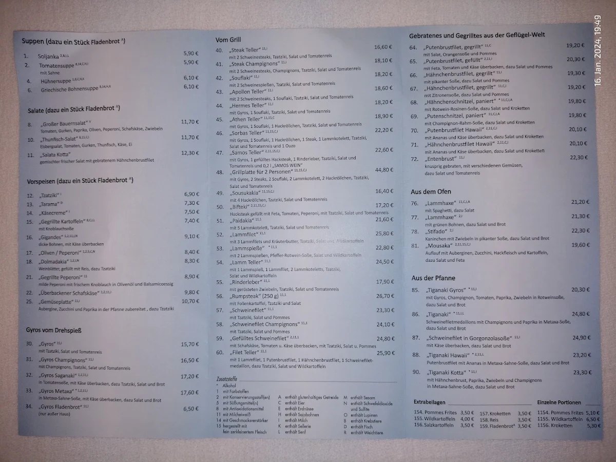 Speisekarte photo 1
