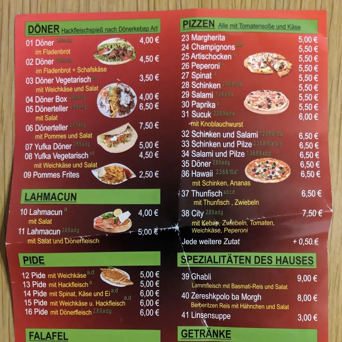 Speisekarte photo 1