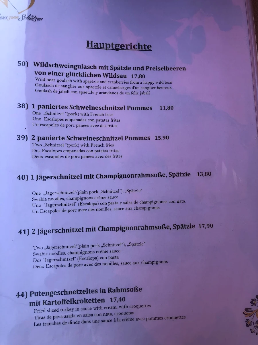 Speisekarte photo 1