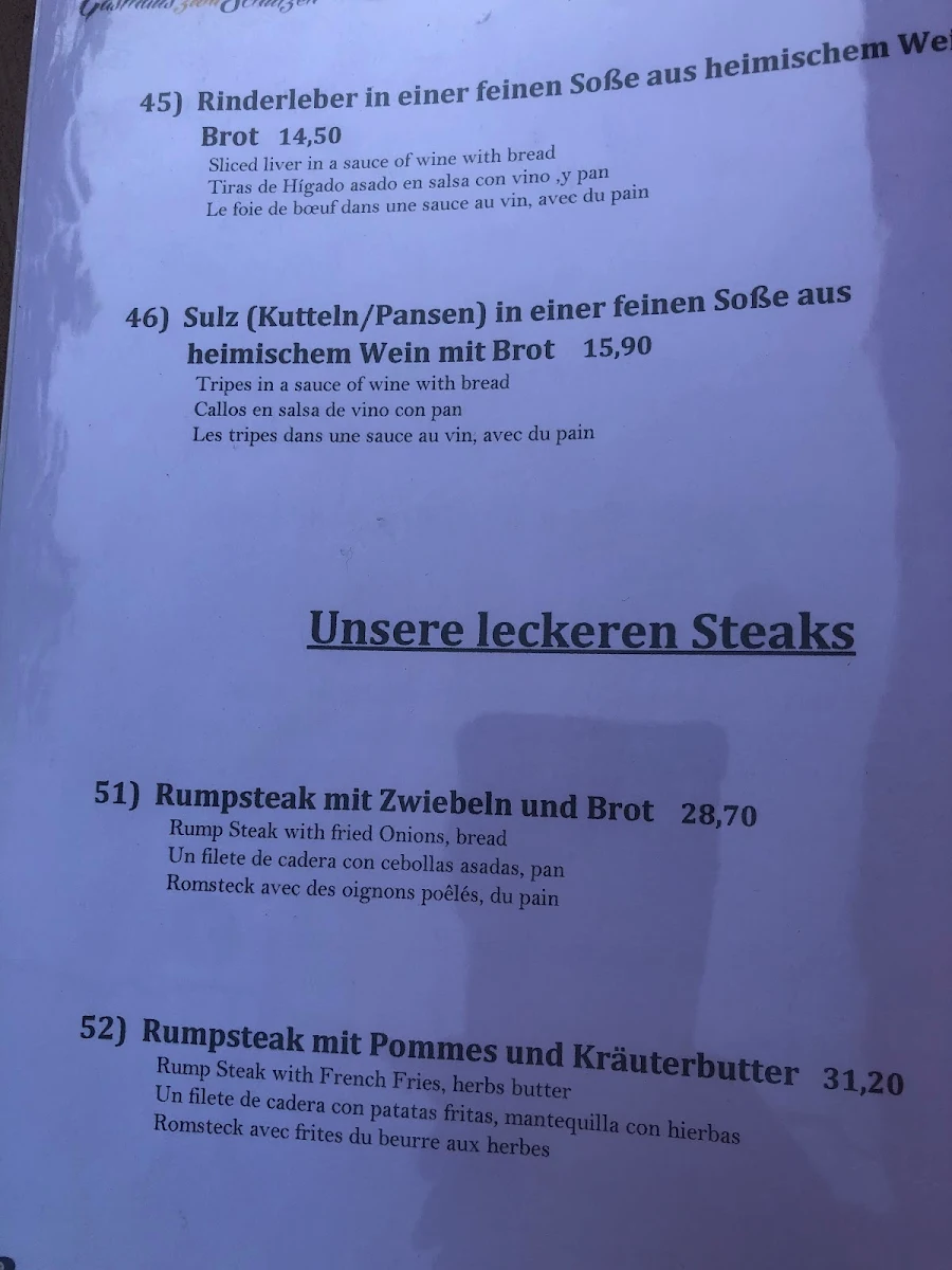 Speisekarte photo 2