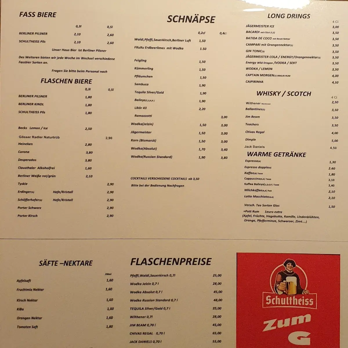 Speisekarte, Zum Genossen