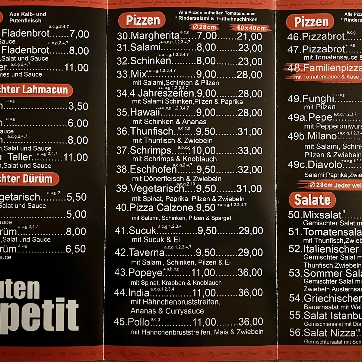 Speisekarte photo 1