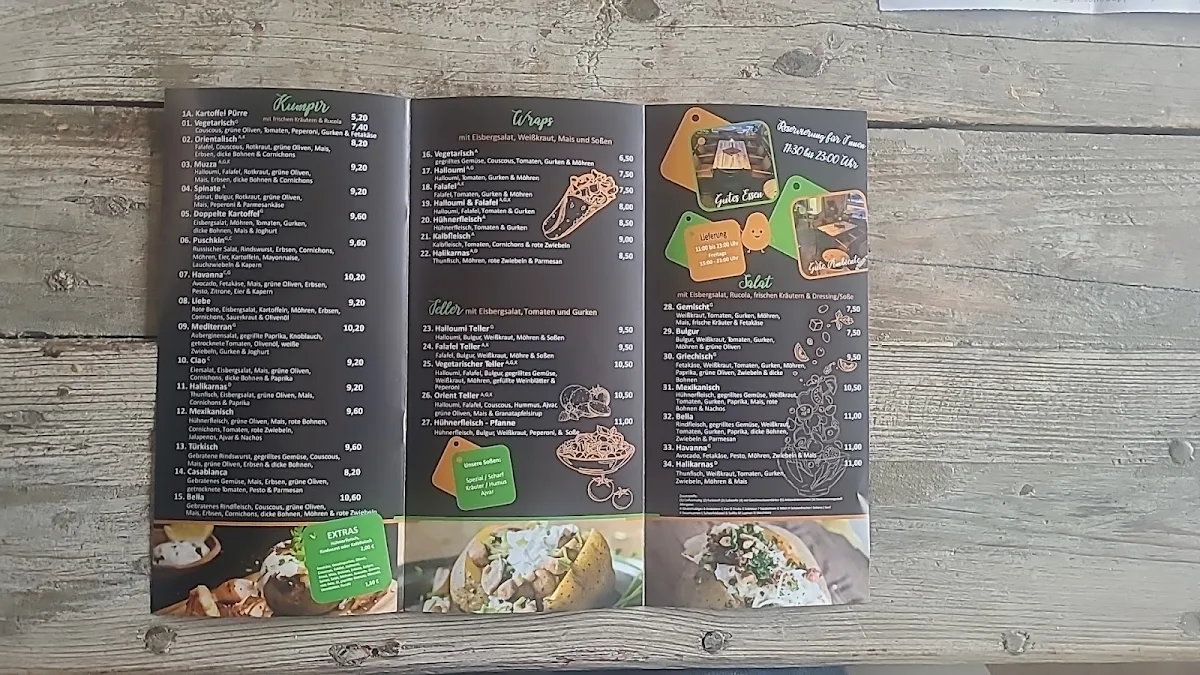 Speisekarte, CAFÉ MM PATATA Leipzig