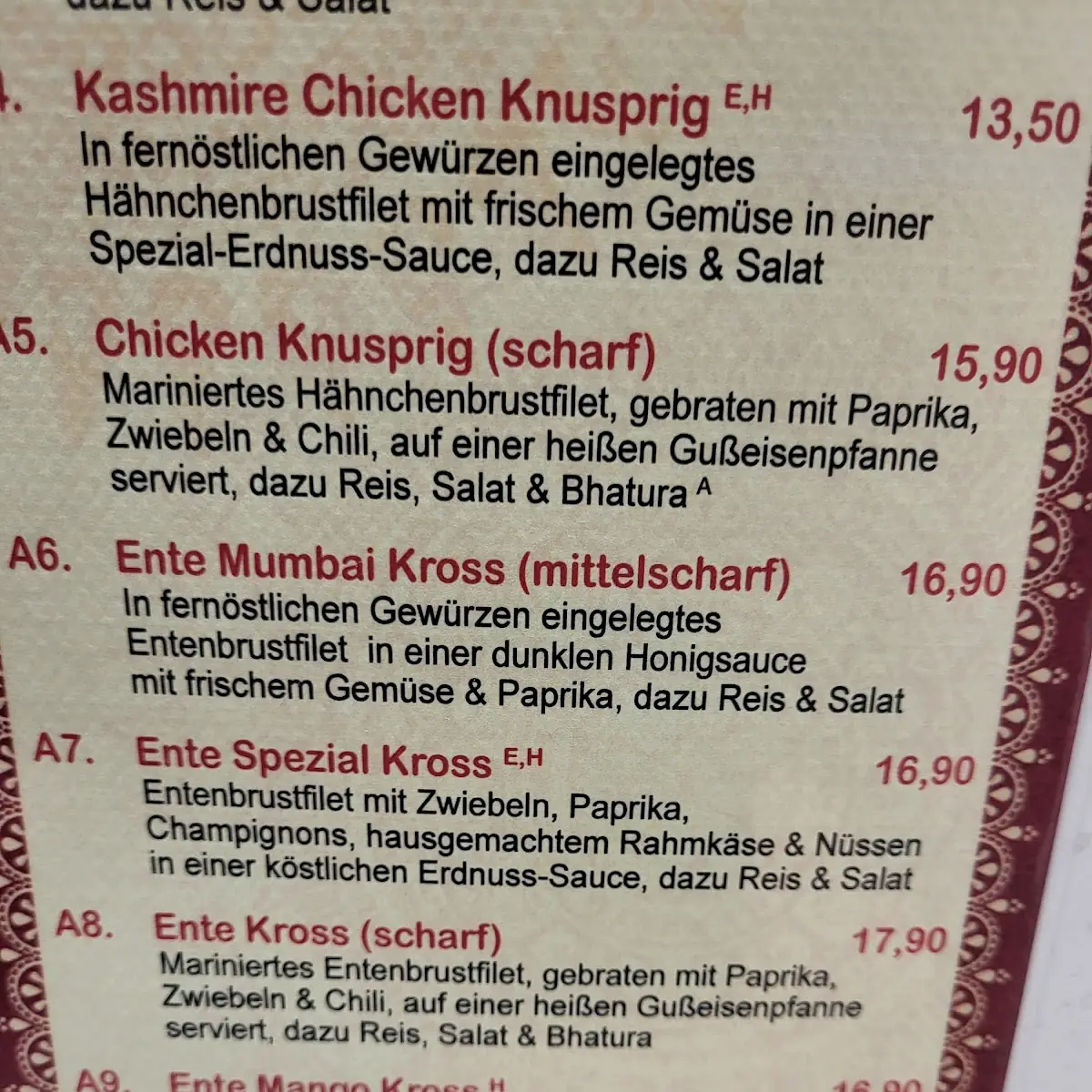 Speisekarte photo 2