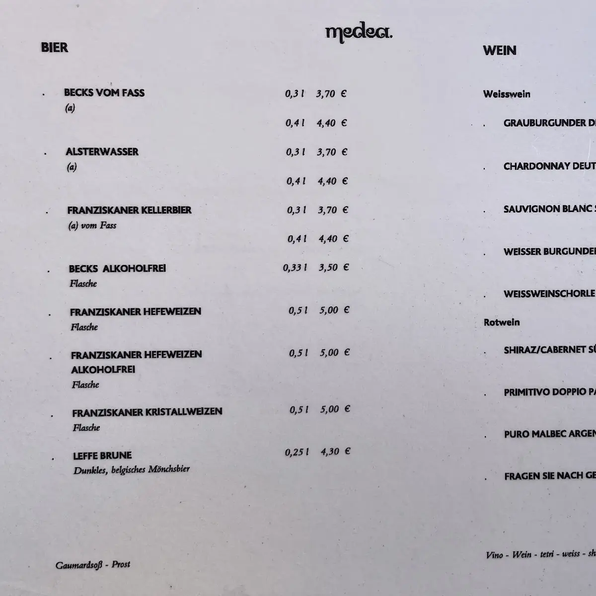 Speisekarte photo 4
