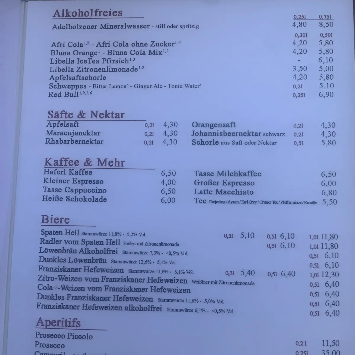 Speisekarte photo 9