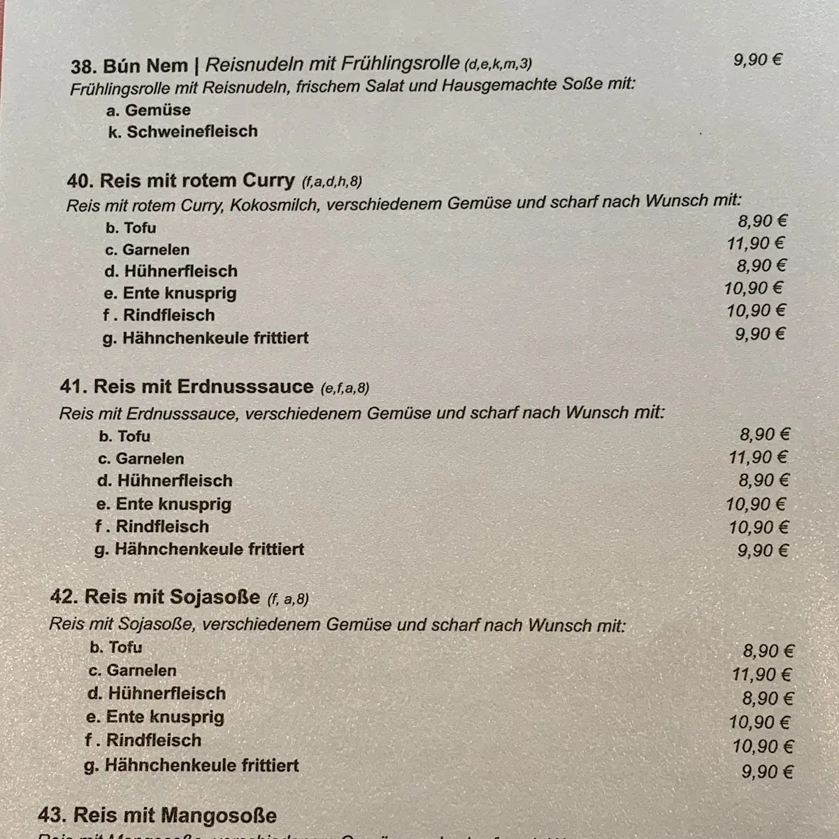 Speisekarte photo 6
