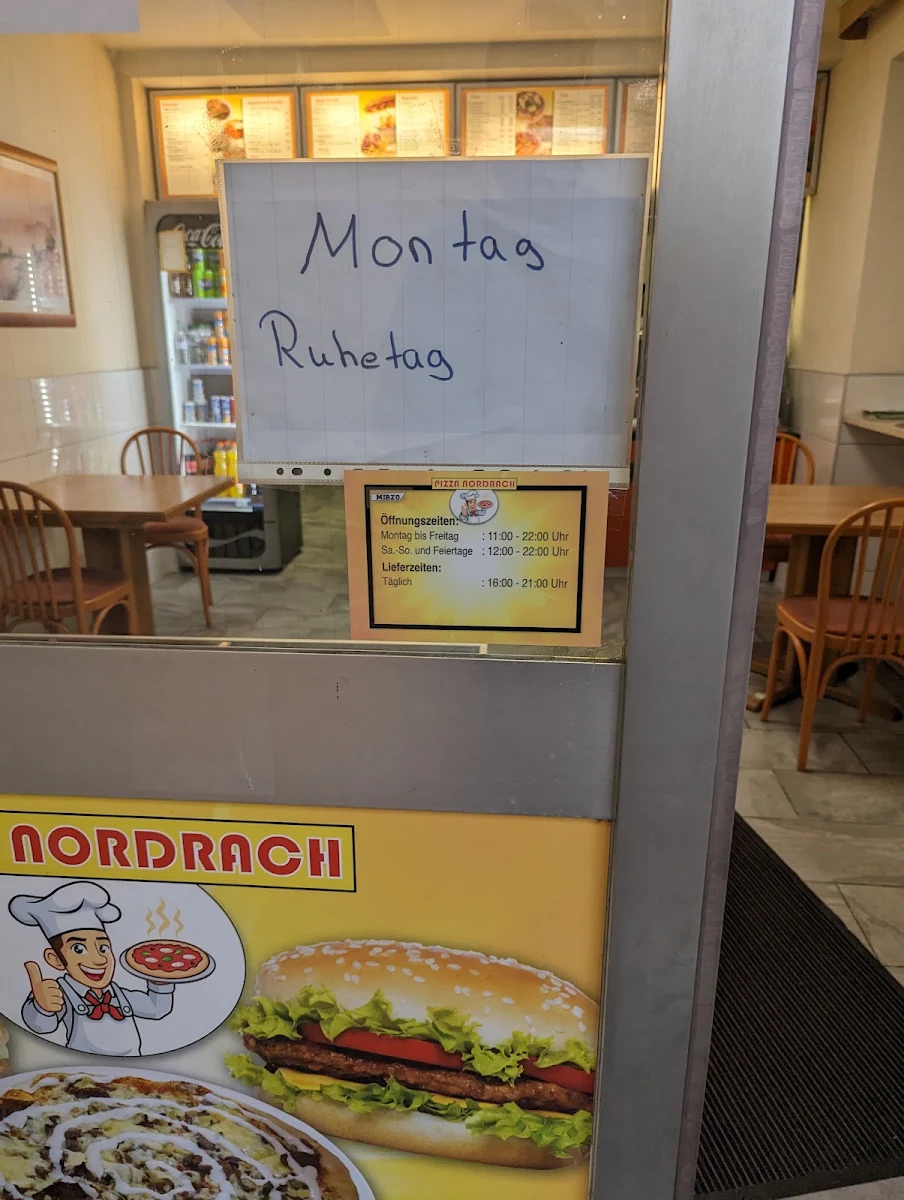 Speisekarte, Pizza Nordrach