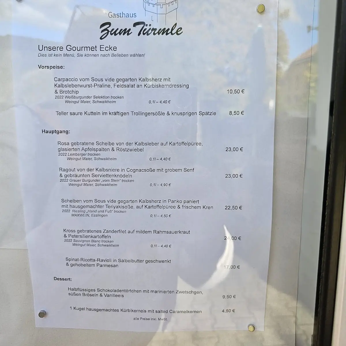 Speisekarte photo 1
