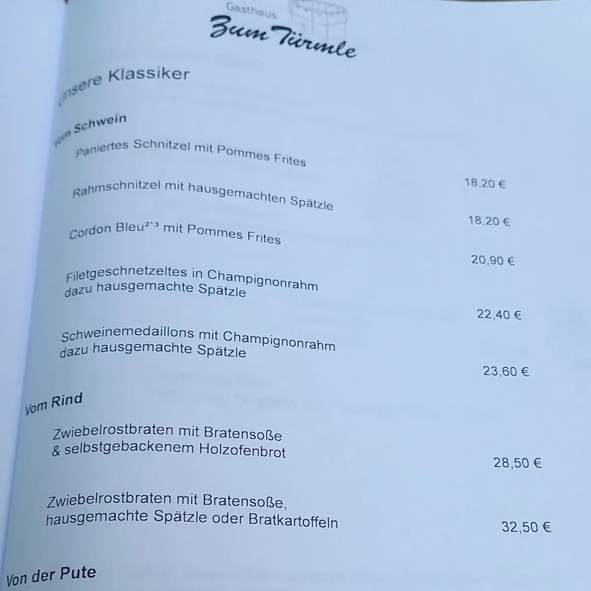 Speisekarte photo 2