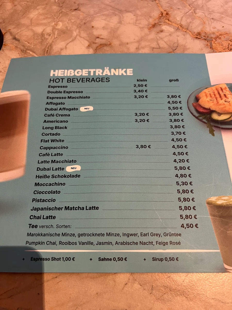 Speisekarte, The Coffee Club 29