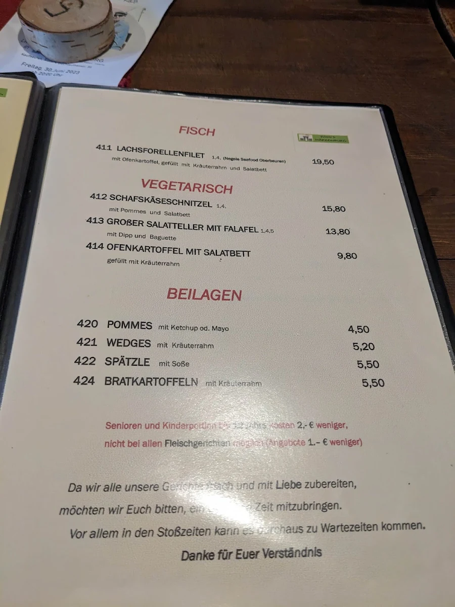 Speisekarte photo 1