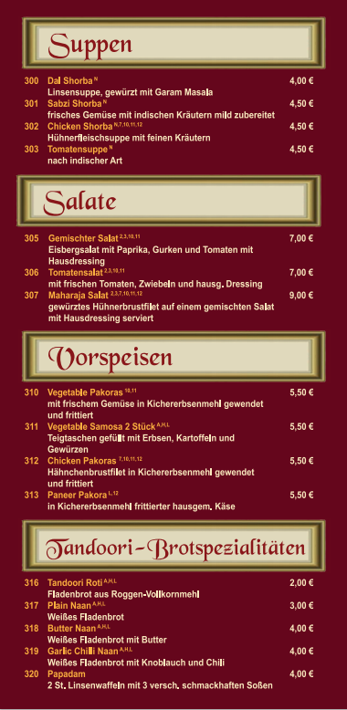 Speisekarte photo 2