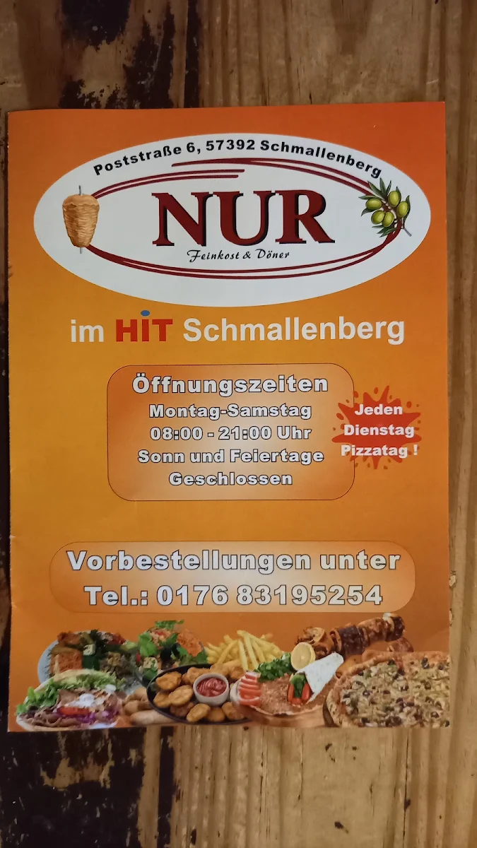 Speisekarte, Nur Feinkostgeschäft